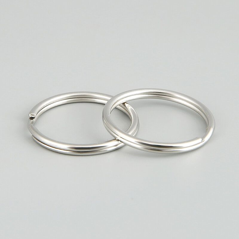 10 pz/lotto portachiavi in metallo portachiavi Split Ring (mai sbiadire) dimensioni 25mm 28mm 30mm portachiavi per borsa portachiavi creazione di gioielli portachiavi