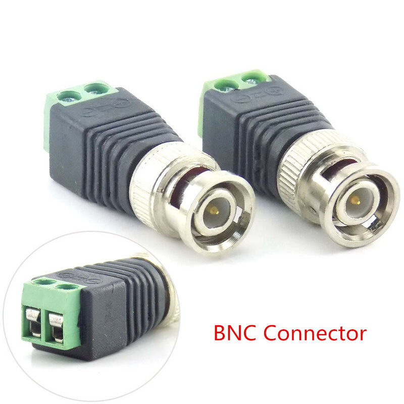 1/2/10 buah 12V DC laki-laki DC Perempuan Plug BNC laki-laki konektor Plug CCTV DC kabel daya 2.1x5.5mm adaptor BNC untuk Led Strip cahaya