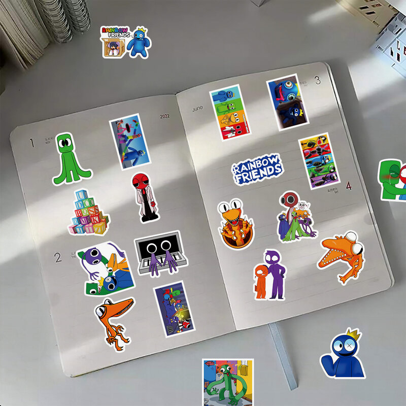 10/30/60Pcs Game Rainbow Friends Graffiti Stickers Helmet Car Laptop Phone Stationery Children Toys Gifts Decorate Sticker