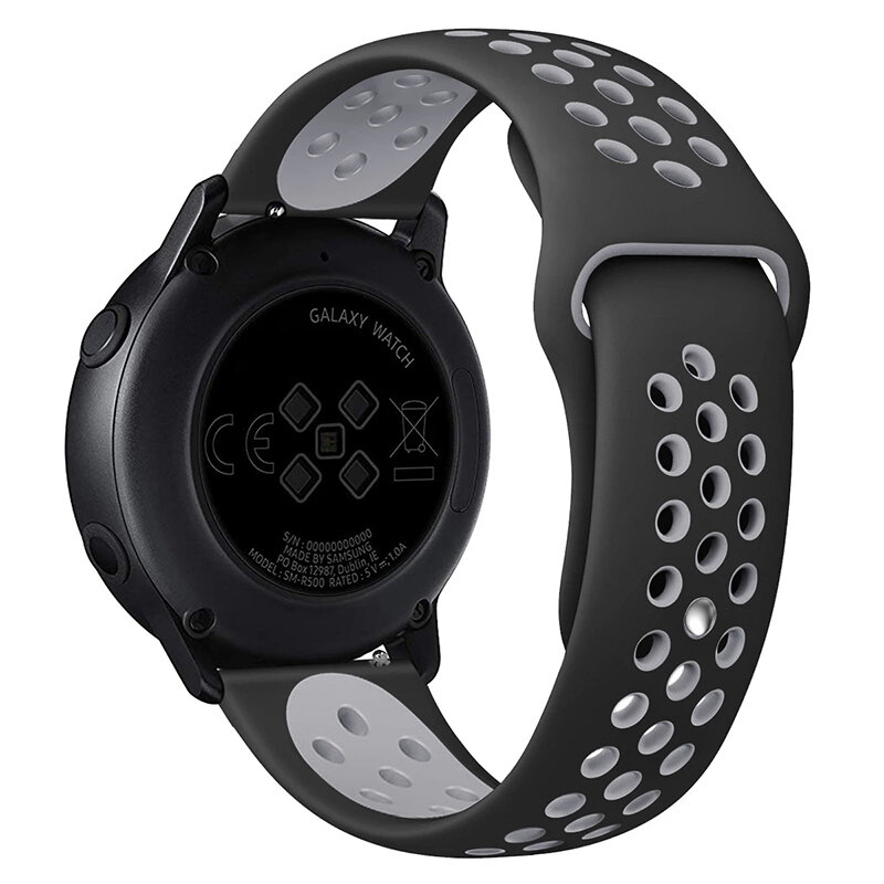 Pulseira de Relógio de Silicone para Samsung Galaxy Watch, Pulseira Esportiva, Active 2 Band, 6, 5 Pro, 4,4, Clássicos, 3, 46mm, 42mm, 40mm, 44mm, 22 milímetros, 20 milímetros