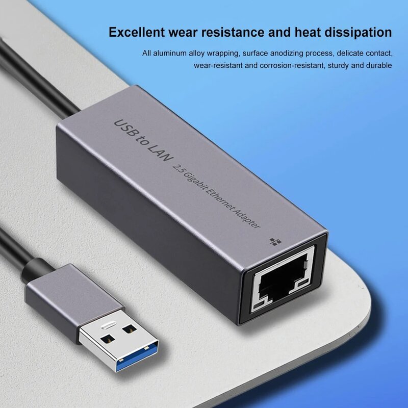 Adaptador Ethernet USB 3.0, 2.5G, 2500Mbps, RJ45 Thunderbolt, 3 Placa de Rede Lan para Laptop, PC, Notebook, 100Mbps