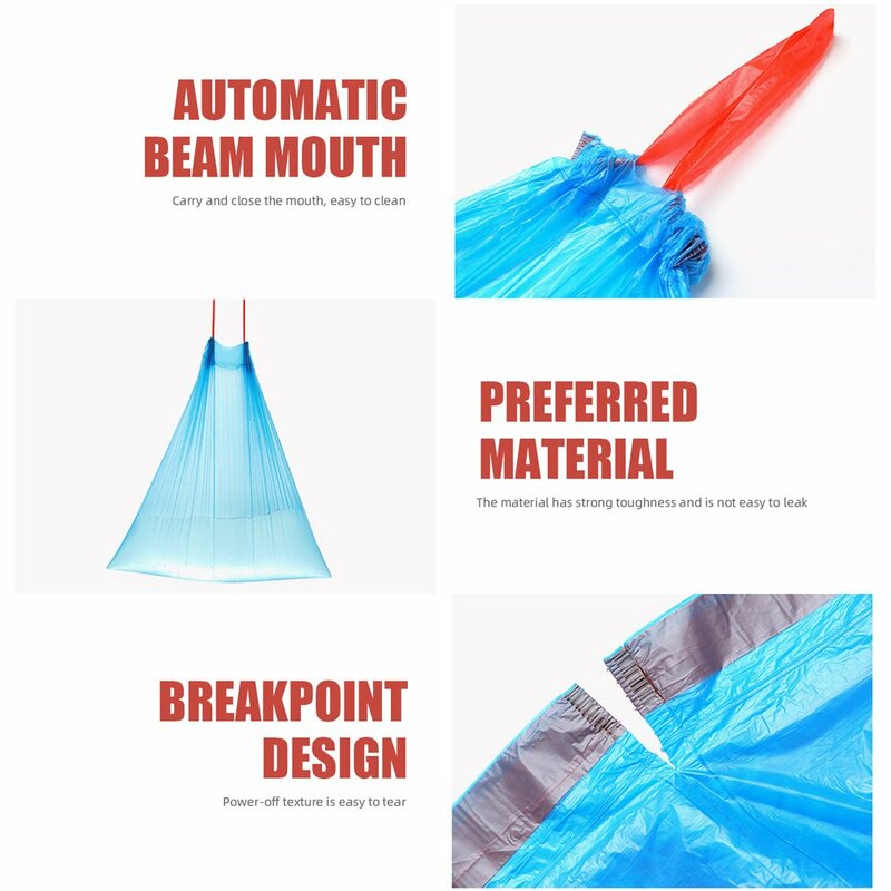 Garbage Bag Disposable Thickened Garbage Bag Kitchen Cleaning Plastic Bag Household Vest-style Garbage Can Storage Bag
