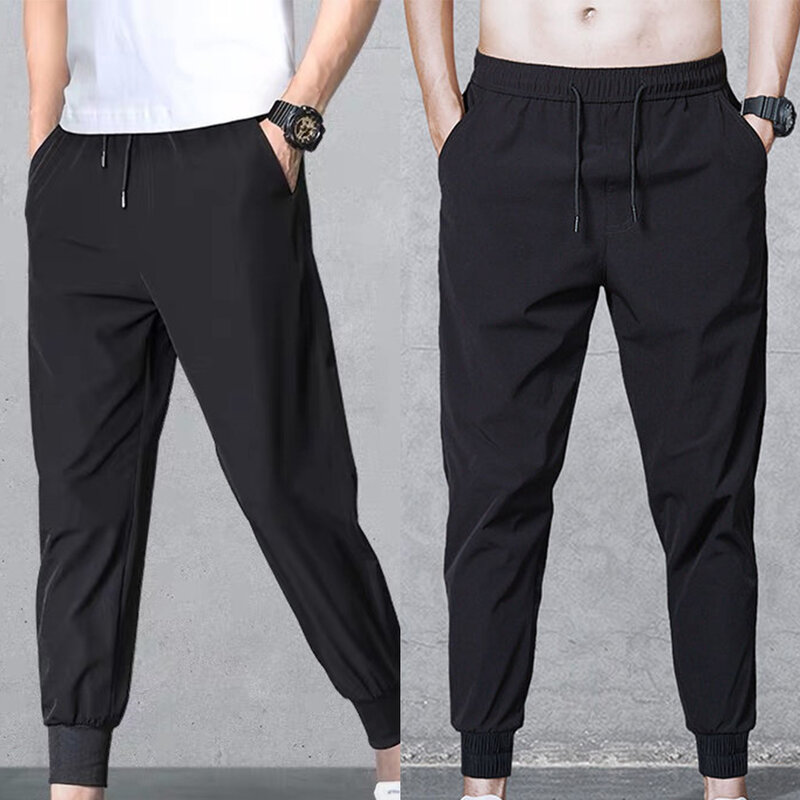 Find Your Perfect Fit Men's Casual Streetwear Jogger Cargo Drawstring Pants Sweatpants Sports Trousers in XL 4XL Sizes