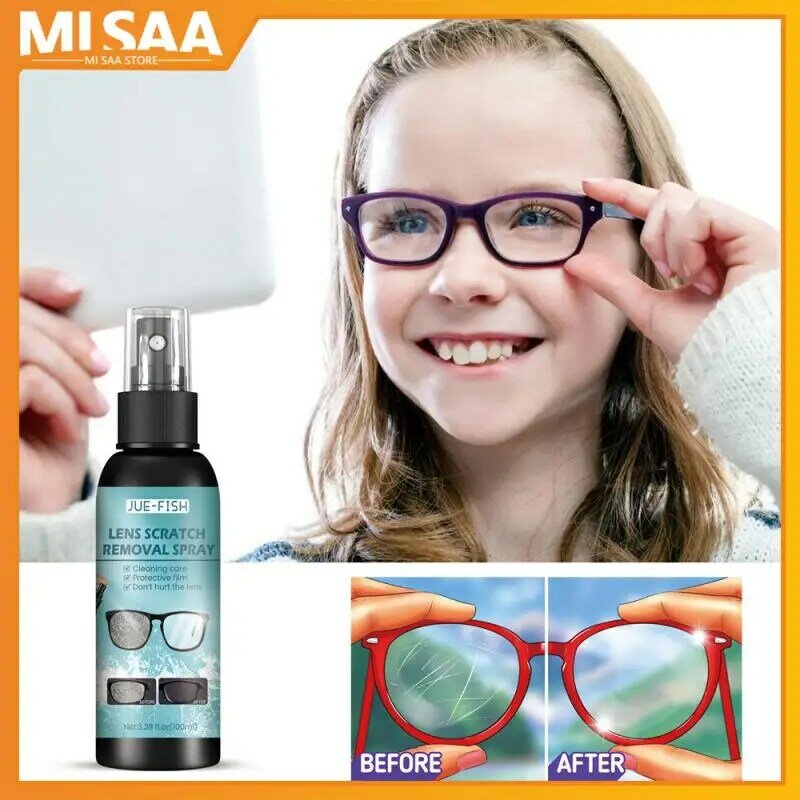 Eyeglasses Cleaner 100ml Eyeglass Lens Scratch Removal Spray Sunglasses Cleaning High Concentration Eye Glass Cleaning Tools