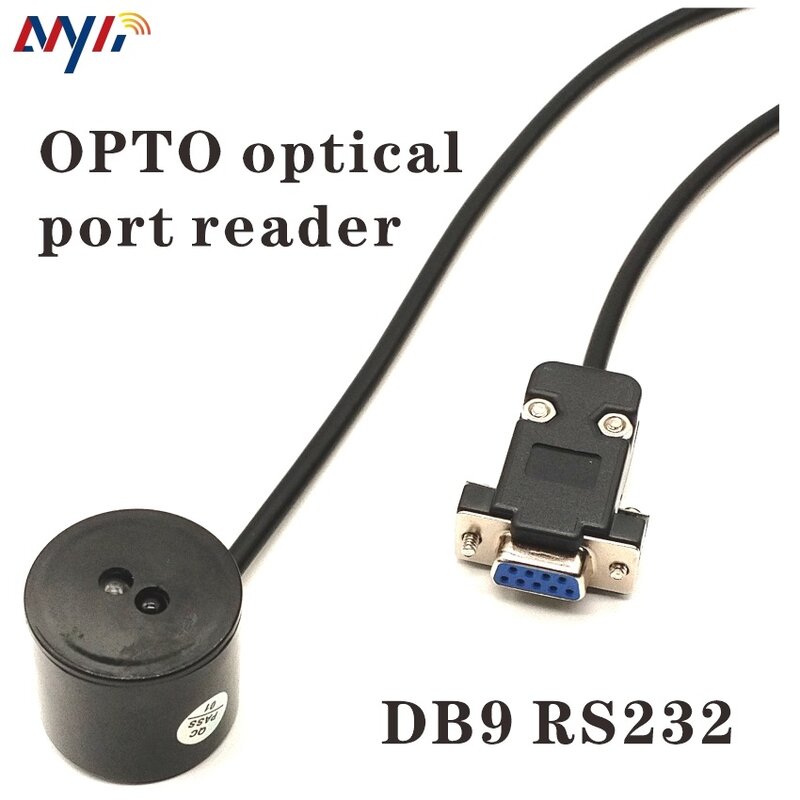 RS-232เครื่องอ่านพอร์ตออปติคอล Opto DB9 IEC 62056-21 IEC 1107การติดตั้งแม่เหล็กกับมิเตอร์