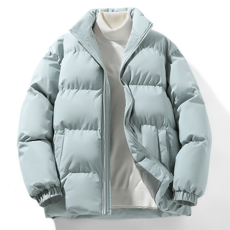 Zimowa gruba kurtka kurtka z kapturem Unisex dla mężczyzn i kobiet luźny krój ciepły płaszcz wierzchni