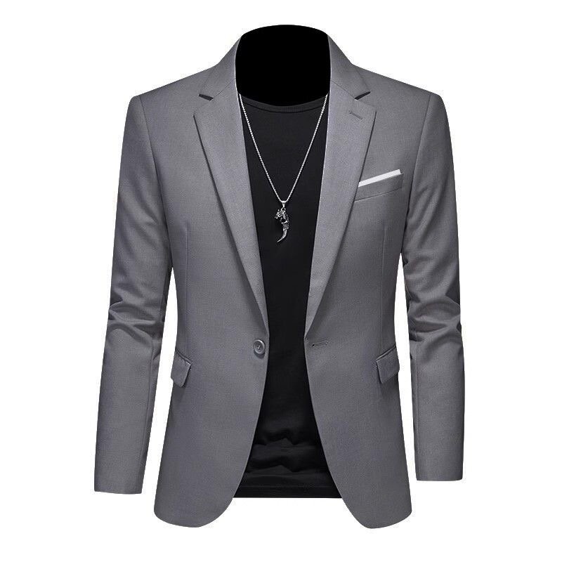 XX518Casual single button white suit Korean style slim plus size professional formal wear groom dress trend