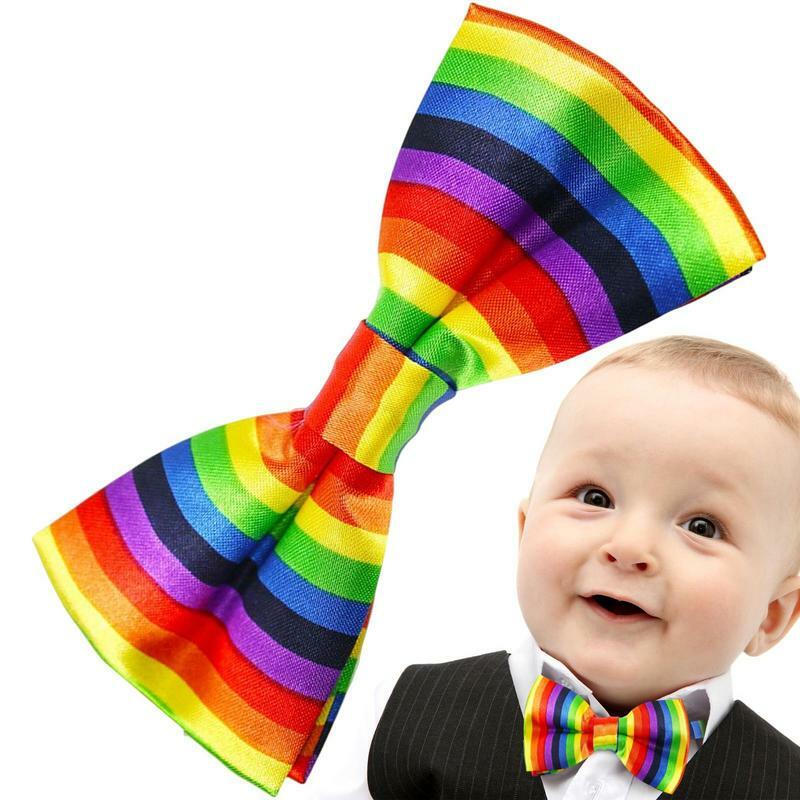 LGBTQ โบว์หูกระต่ายสีรุ้งเนคไทเกย์แบบลำลองผูกโบว์หูกระต่ายสำหรับงานแต่งงานปาร์ตี้ LGBT ความภาคภูมิใจเกย์เลสเบี้ยน
