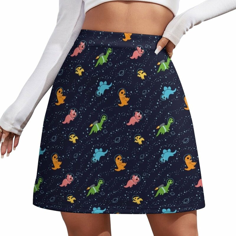 Dinosaurs In Space Pattern Mini Skirt women's clothing korea stylish Women's dress new in clothes summer outfits for women 2023