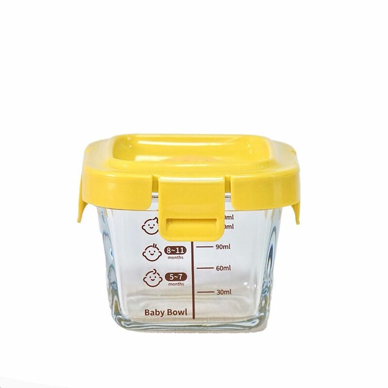 Scatola di conservazione degli alimenti in vetro semplice barattolo di conservazione degli alimenti per bambini congelato da 170ml tazza di vetro per alimenti per bambini sicura per microonde