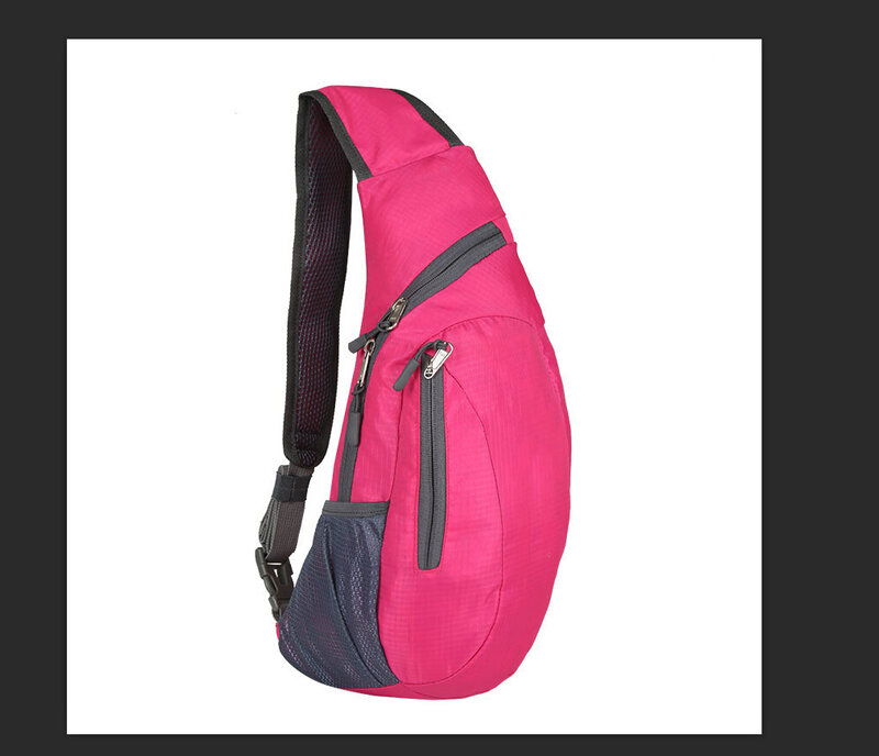 Adult Unisex Chest Bag Travel Patchwork Waterproof Zipper Closure Bag Sling Pocket Super Lightweight Bag For Travel Cash ID