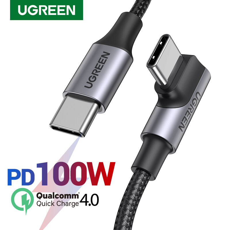 Ugreen pd 100w usb c para usb c cabo de carregamento para samsung s10 s20 macbook pro ipad 2020 carregador rápido 4.0 pd cabo de carregamento rápido