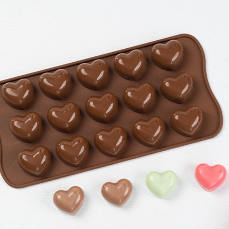متعددة الحجم الحب سيليكون قالب الشوكولاته القلب الحلوى هلام الخبز مجموعة الجليد قالب الكعكة شمعة الصابون صنع مجموعة هدايا عيد الحب