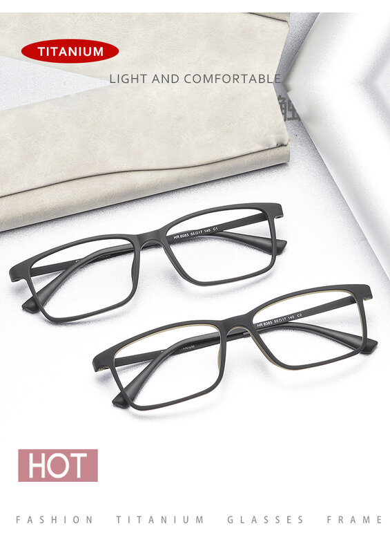 TR90 Brilmontuur Mannen Vrouwen Gafas Vierkante Optische Anti-Blue Ray Progressieve Meekleurende Lens Rubber Drive Leesbril