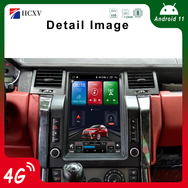 Tesla stil Vertikale Bildschirm Android 11 Auto Radio Für Land Rover Range Rover Sport 2005-2009 Auto Multimedia Navigation kopf Einheit
