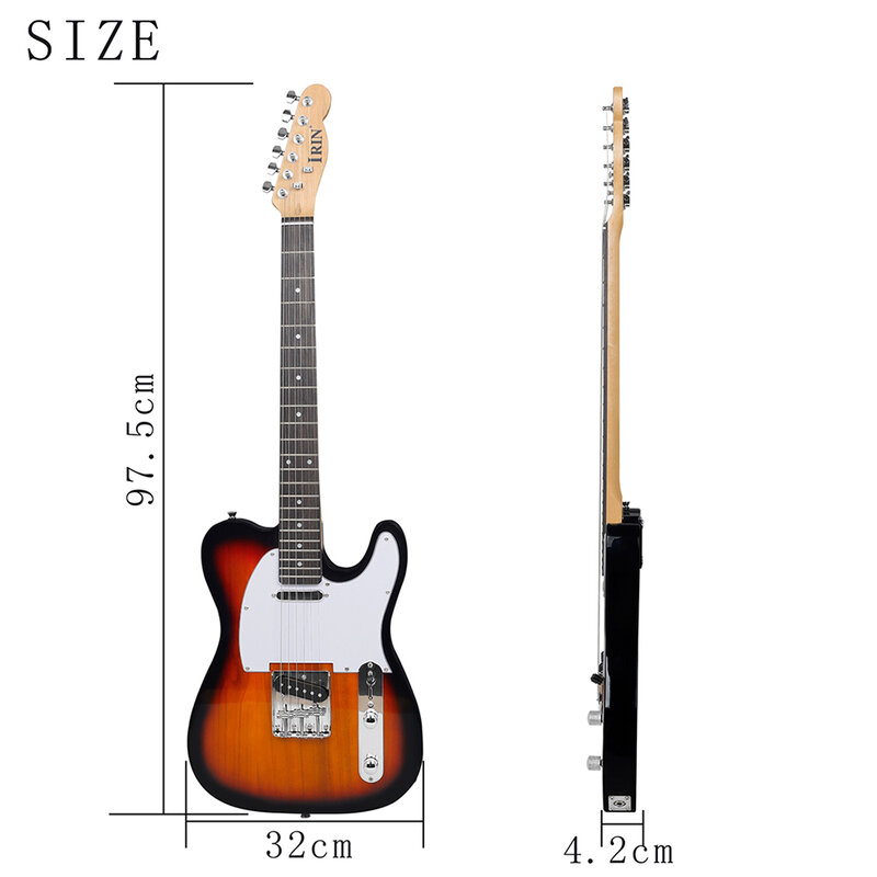 IRIN 6 Strings 39 Inch 22 Frets Electric Guitar Basswood Body Maple Neck Electric Guitarra With Bag Guitar Parts & Accessories