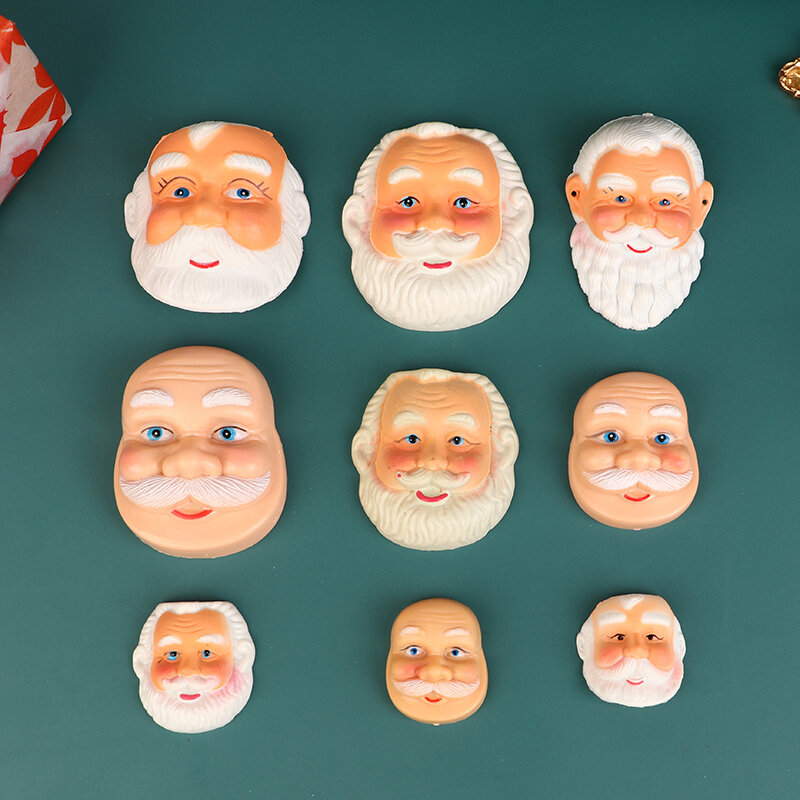 Mini Papai Noel Máscara Facial Completa, Boneca De Boneca De Natal, Barba De Cabelo, Brinquedo Engraçado De Decoração Dos Desenhos Animados