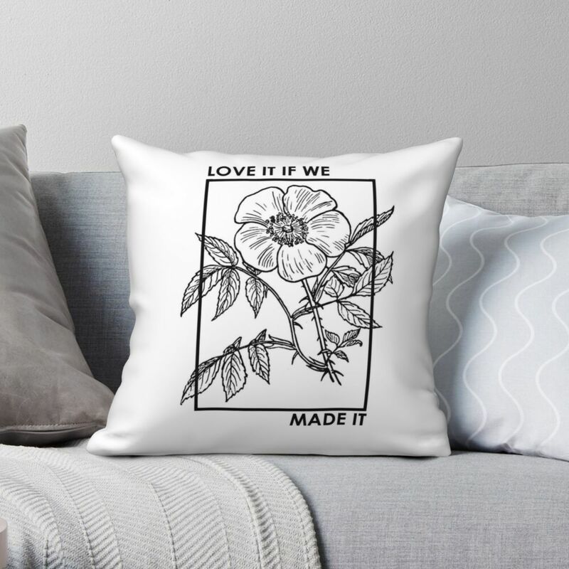 The 1975 Love It If We Made It Pillowcase Polyester Linen Velvet Pattern Zip Decorative Pillow Case Home Cushion Case 18"