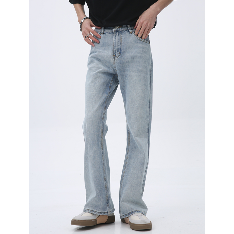 Джинсы мужские прямые повседневные, модные брюки из денима в Корейском стиле, весна-осень, U76, 2023