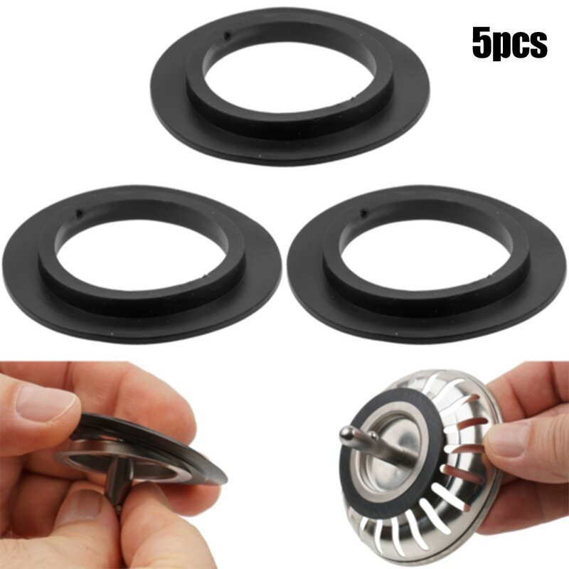 5PCS Rubber Seal Washer Gasket For Franke Basket Strainer Plug For 78 79 80 82 83mm Replaces Old Worn Out Washers