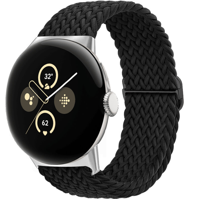 Tali jam tangan pintar dapat diatur, aksesoris arloji cerdas Solo kepang untuk Google pixel 2 band, sabuk nilon correa gelang Pixel