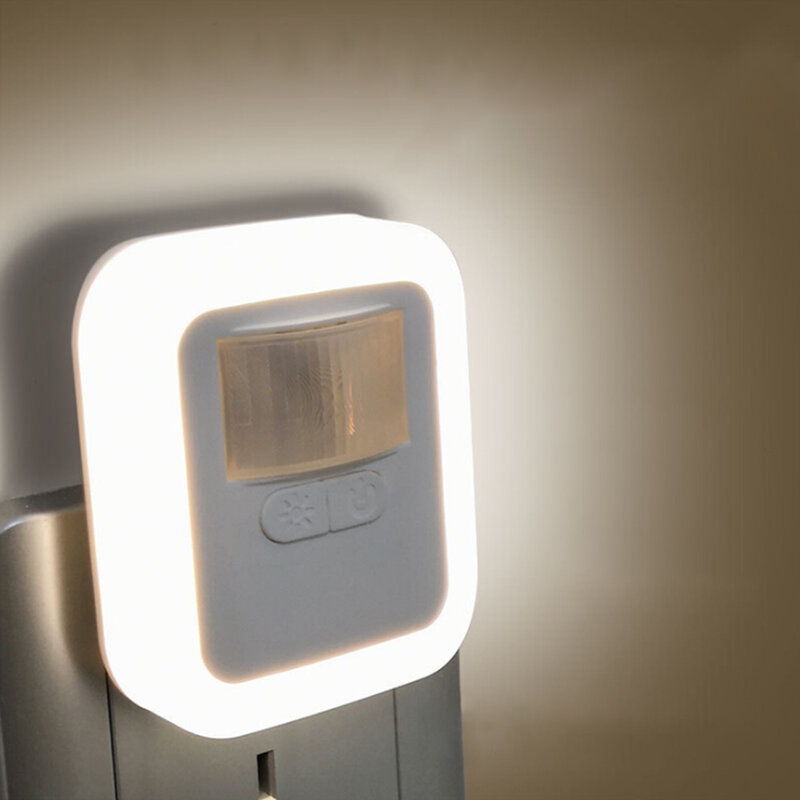 Dimmable branco quente LED Night Light com controle de luz, 5 modos, 110V, 220V