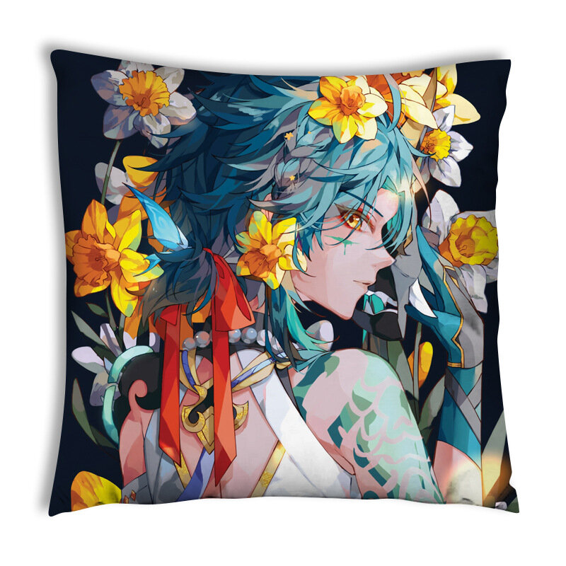 Genshin Impact Noelle Anime Pillowcase for Pillows Kawaii Aether Throw Pillow Cover Decorative Pillow for Bed Aesthetic