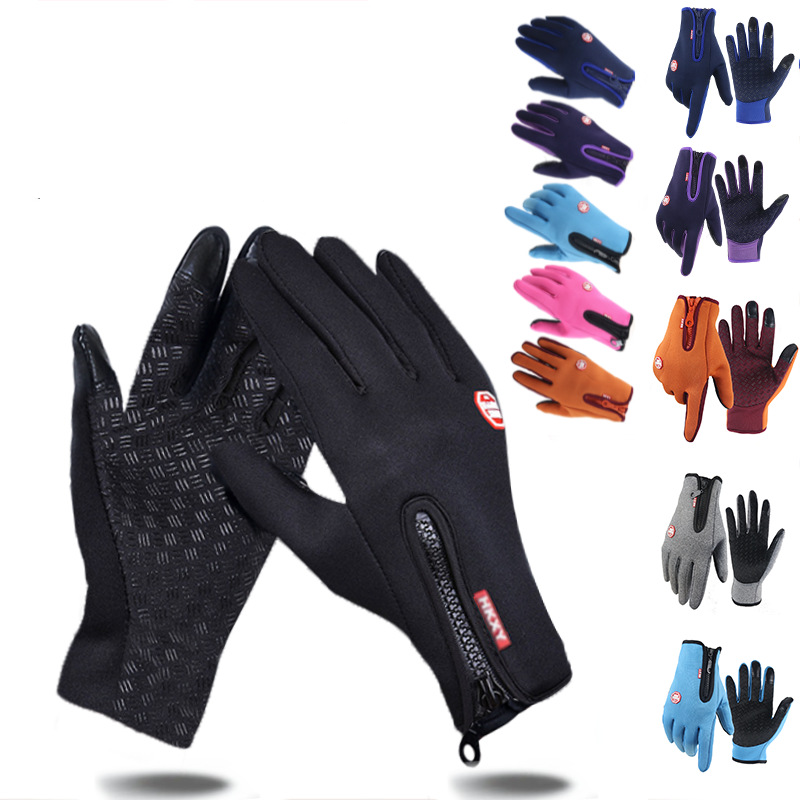 Осенне-зимние велосипедные перчатки для активного отдыха, тренажерного зала, фитнеса, спорта, бега, теплые нескользящие перчатки для сенсорного экрана, мотоциклетные перчатки для мужчин и женщин
