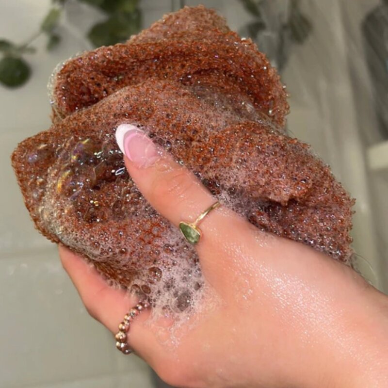 Rete esfoliante rete esfoliante africana spugna per la pelle più liscia asciugamano da bagno a striscia lunga Scrubber per la schiena pelle liscia