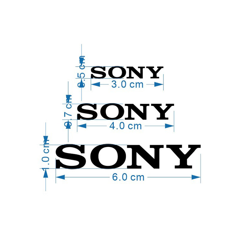 Stiker logam Sony, kualitas tinggi 3x0.5cm 1 buah cocok untuk stiker Monitor Speaker Logo stiker mobil navigasi baru Mondeo kontrol pusat
