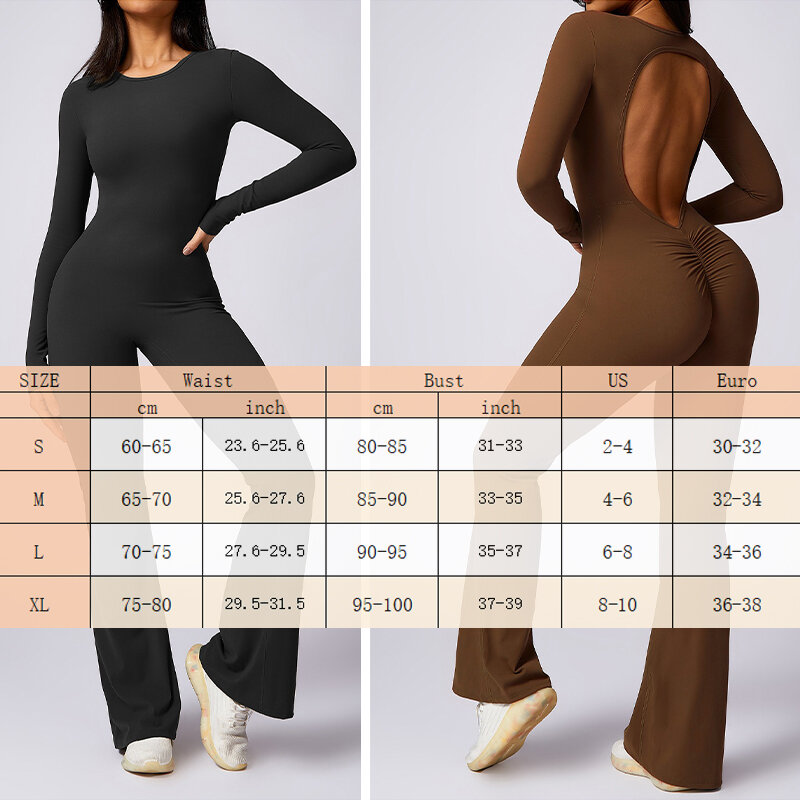 Aiithuug-بدلة يوغا بظهر مجوف للنساء ، ملابس رياضية للياقة البدنية سريعة الجفاف ، ملابس رياضية ضيقة ، قطعة واحدة