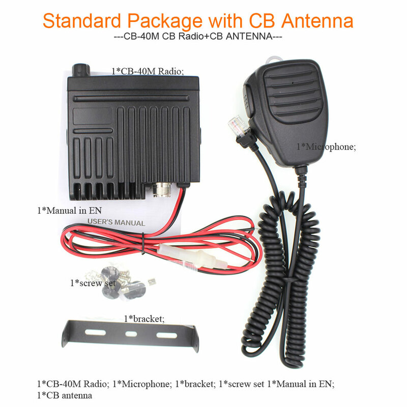 Mini Mobie CB-40M Radio 25.615-30.105MHz 10M Amateur 8W AM/FM obywatelskie pasmo inteligentne urządzenie nadawczo-odbiorcze amator Compact AM/FM