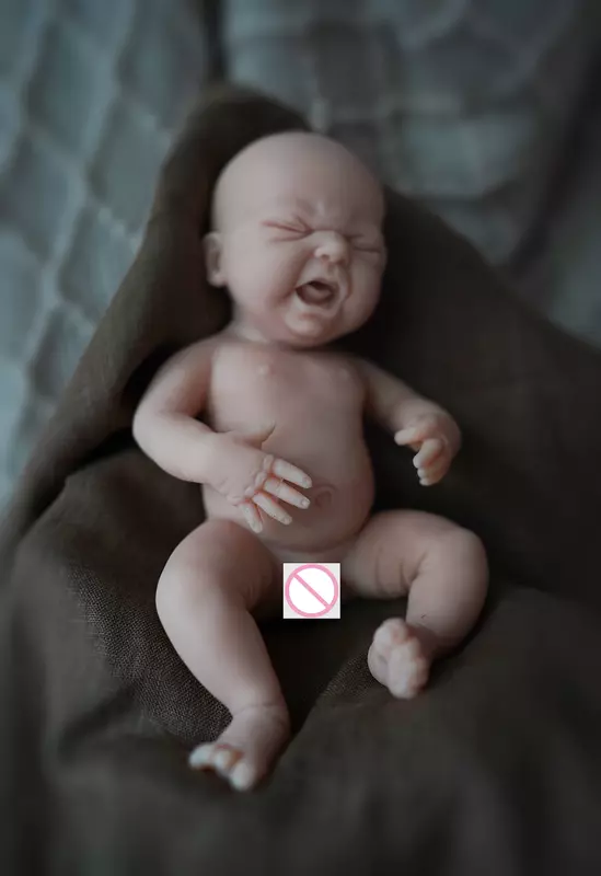 Reborn Baby Doll Boy 7 Inch Silicone Doll Mini Realistic Newborn Baby Dolls Full Body Stress Relief for Adults Hand Made