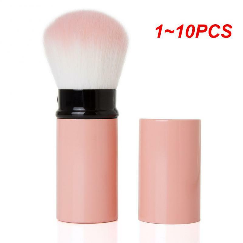 1~10PCS Color Professional Makeup Brushes Retractable Blusher Powder Foundation Face Make Up Brush With Cover Maquiagem