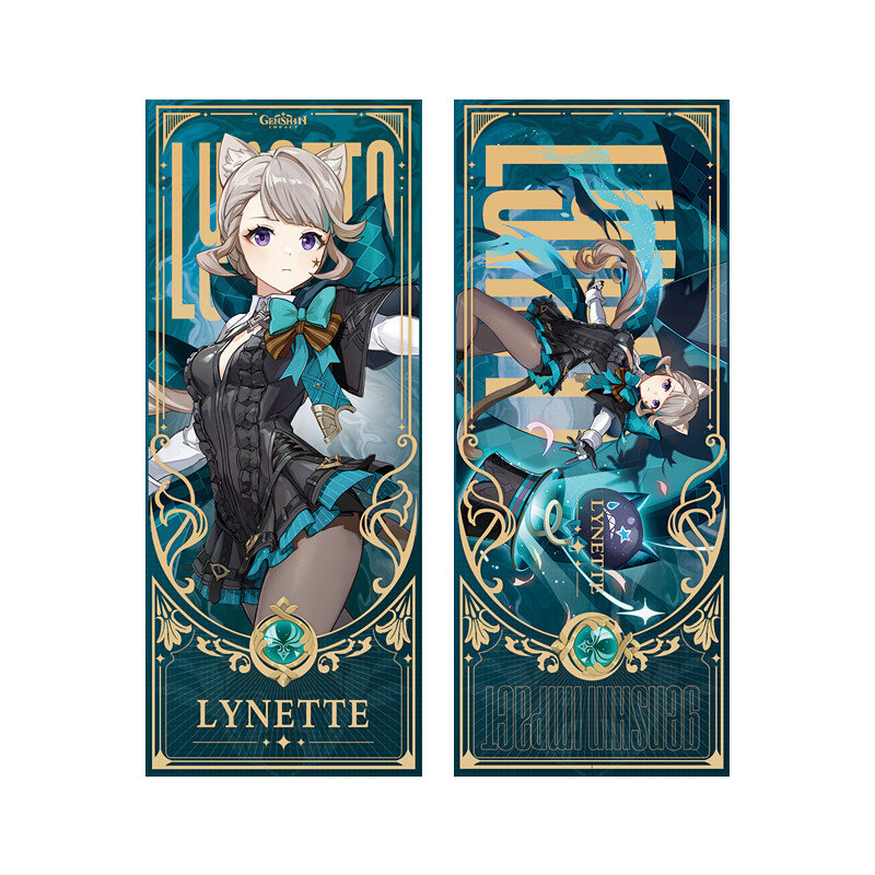 Genshin Impact Collection Cards Games Fontaine Lyney Lynette Freminet Cosplay Props Anime Tarot Card Game Collection Cards Gifts