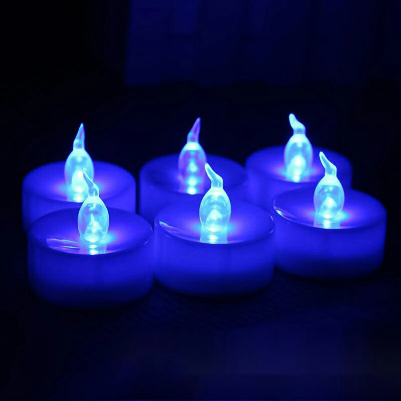 Flameless LED Tealight Candles Battery Operated Pillar Candle Bluk for Home Wedding Birthday Party Romantic Decoration