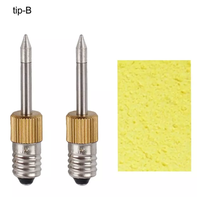 3/2/1pcs Soldering Iron Tip With Sponge E10 Interface Welding Tips USB Soldering Tip Soldering Tools Set B C K Type