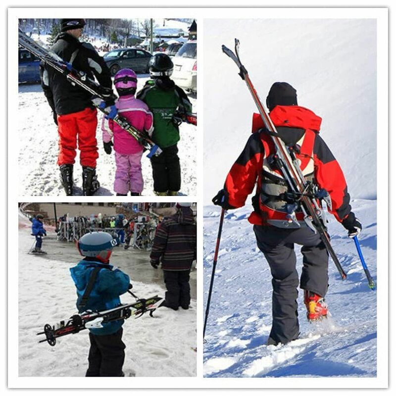 Correas de esquí de nailon, arnés de esquí resistente al desgaste, ajustable, duradero