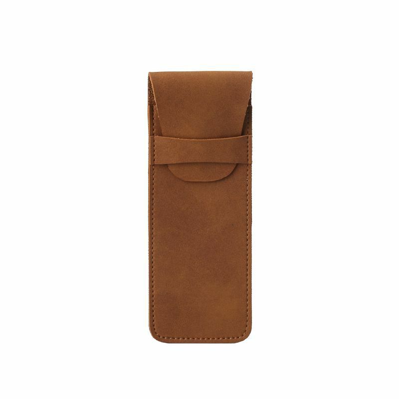 Portapenne in pelle Vintage portapenne tascabile Mini borsa Organizer per cancelleria per studenti ufficio donna uomo viaggi d'affari