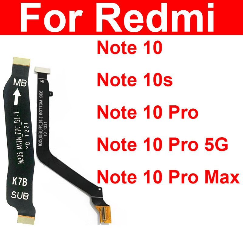 Xiaomi Redmi Note 10s Note 10 pro max 5g用のフレックスケーブル,LCDスクリーン付きマザーボード用コネクタ