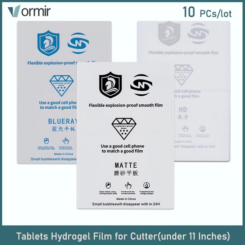 10 Pcs Tabletten Pad Hd Clear Matte Anti-Blauw Hydrogel Film Voor Cutter 11 Inch Lcd Screen Protector Voor film Snijmachine