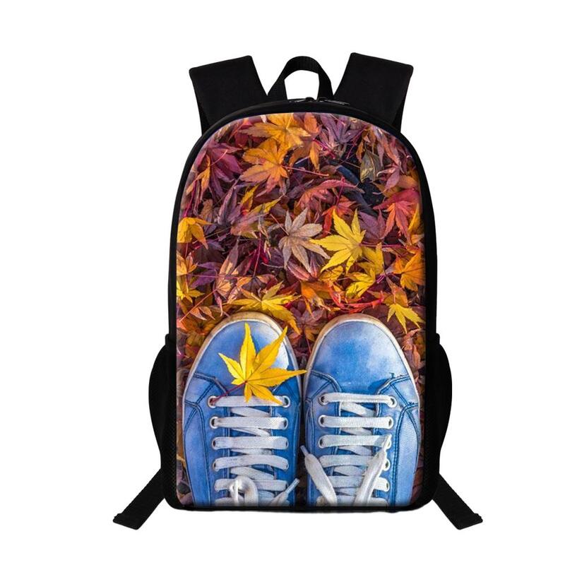 Leaves Pattern Travel Shoulder Bags para mulheres, mochila escolar, mochila estudantil, mochila infantil, grande capacidade, presentes, vendas quentes