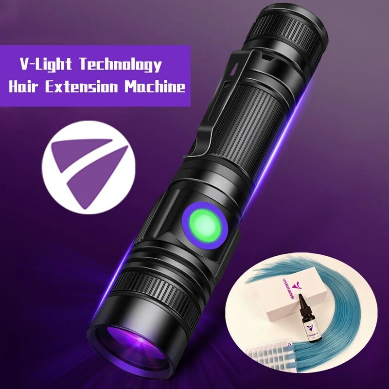 Portable Mini V Light Flashlight v light hair extensions machine for v light glue