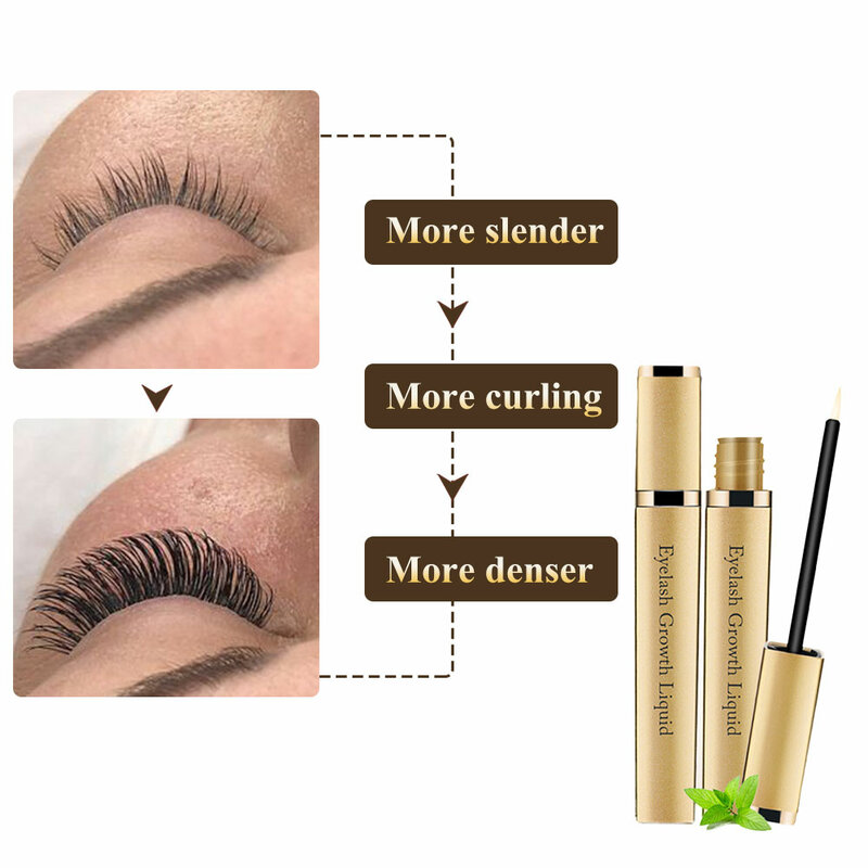 Eye Lashes Growth Eyelash Growth Enhancer Serum Eyebrow Eyelash Growth Treatment Lash Curly Thicker and Longer Makeup Mascara