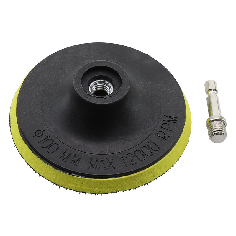 1pc Backing Pad Self-Adhesive Polishing Plate With 10/14mm Thread Adapter Abrasive Tools Power Tool Accessories 3-7 Inch
