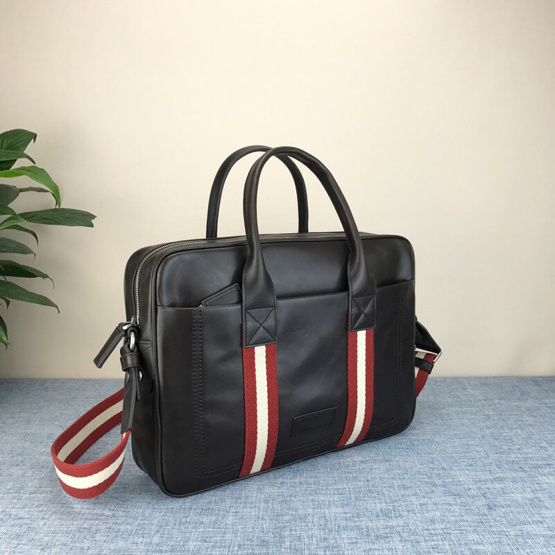 Luksusowa torebka z teczką marki B projektowanie mody biznes kauzal męska skórzana torebka na ramię pojemna torba ze skóry bydlęcej