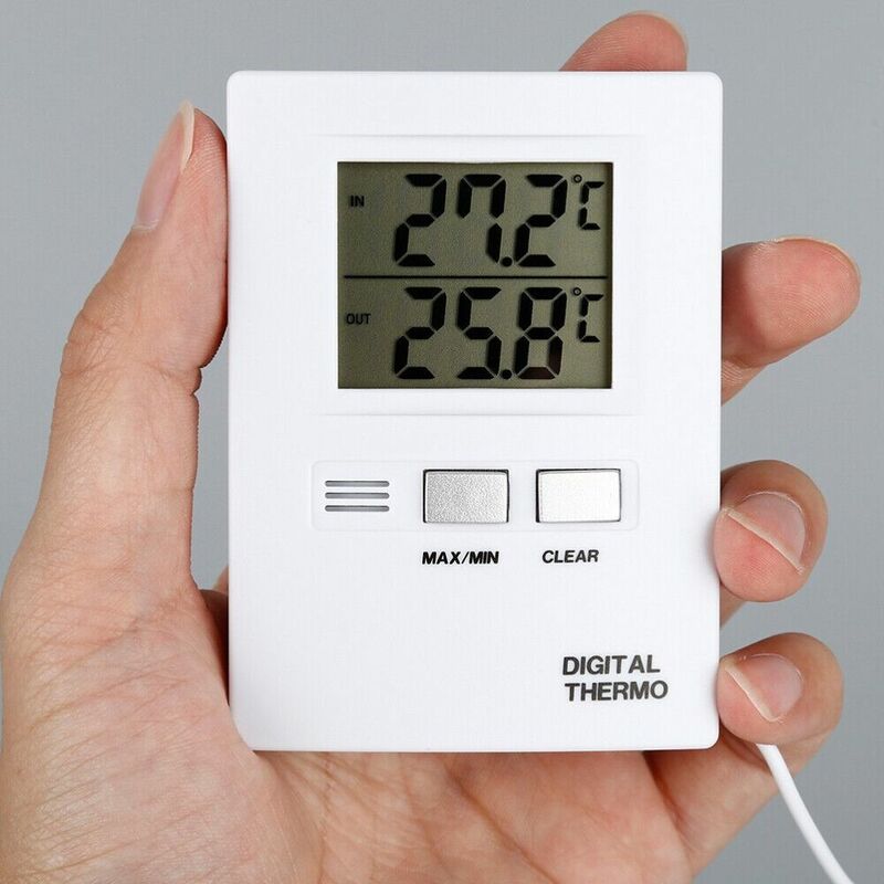 Nieuwe Abs Display-Apparaat Aan De Muur Gemonteerde Elektronische Thermometer Tempratuur Dual Channel Thermometer Indoor