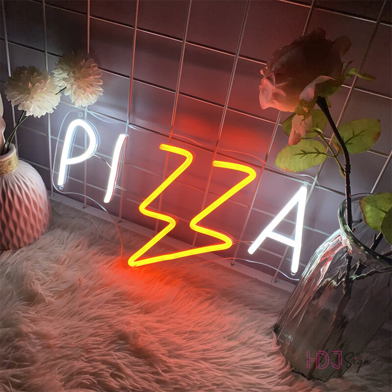Letrero Led de neón para Pizza, decoración colgante de pared para casa, cocina, restaurante, Bar, fiesta, señal abierta