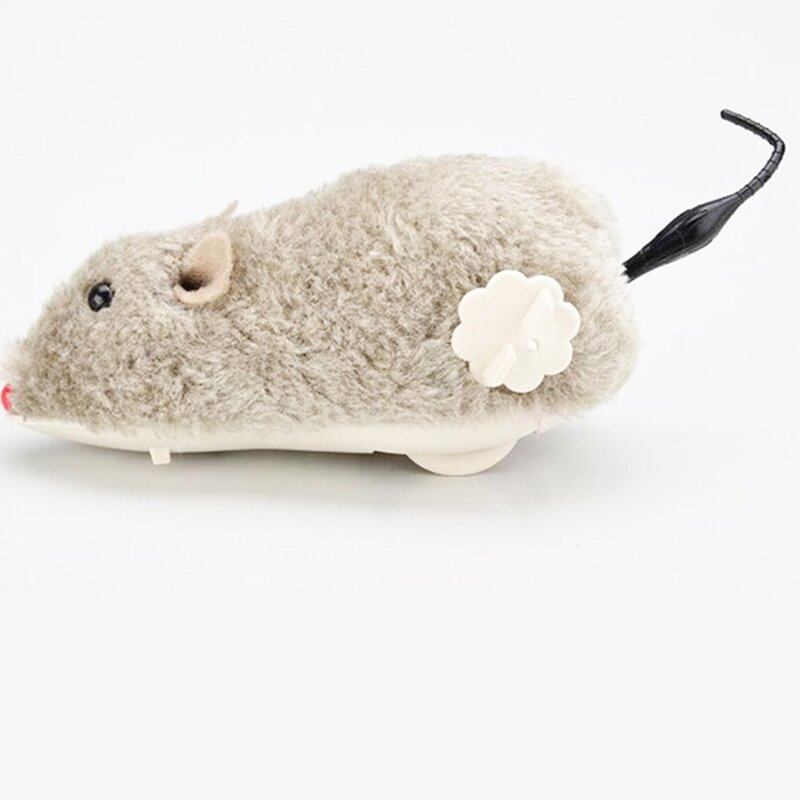 Wind Up Mouse Mini Jumping Ratos pelúcia com aparência realista animal estimação para crianças