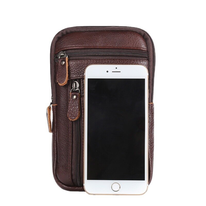 Men's Shoulder Bag Leather Multi-Function Messenger Bag Casual Crossbody Bags High Quality Male Purse Phone Men'S Chest Pack